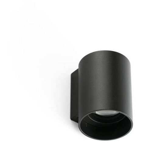 KOV 1L Lampada da parete esterna rotonda nera 3000K 34°