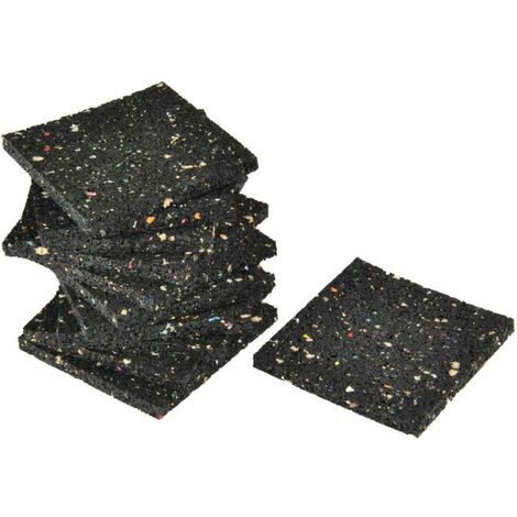 Kovalex Bautenschutzunterlage 90 x 90 x 8 mm schwarz 12 Stück Terrassendielen & Fliesen