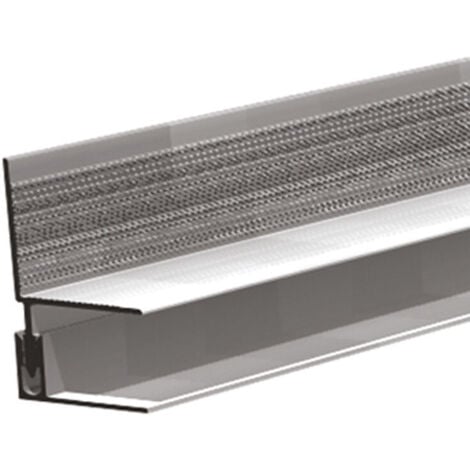 Kovalex Wandabschluss Aluminium 250 x 4 x 4 cm silber inkl. Befestigung Wandabschlussleiste