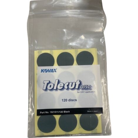 KOVAX 192-1511/120 DISCHETTI TOLECUT STICK-ON NERI P3000 120 PEZZI