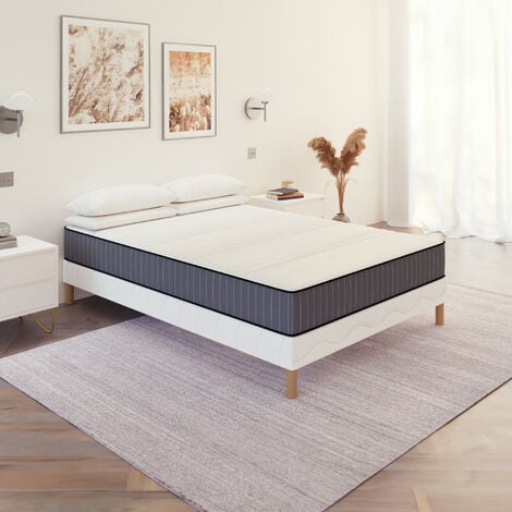 MOBILIER DECO KOYA - Ensemble sommier tapissier + Matelas mousse 160 x 200 cm