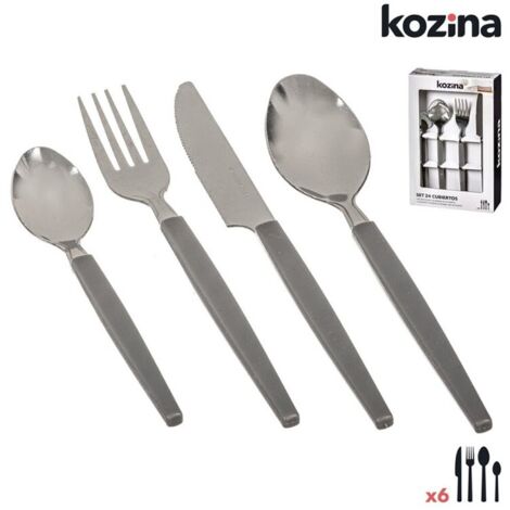 Kozina Posate in acciaio grigio 24 Pezzi