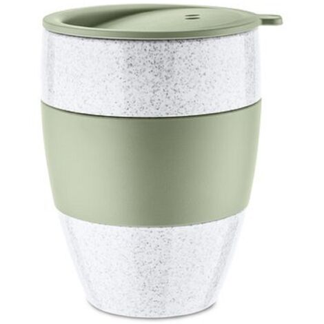 Koziol Aroma To Go 2.0 Thermobecher mit Deckel, Thermo Becher, Isolierbecher, Isobecher, Trinkbecher, Kunststoff, Organic Green, 400 ml, 3589668
