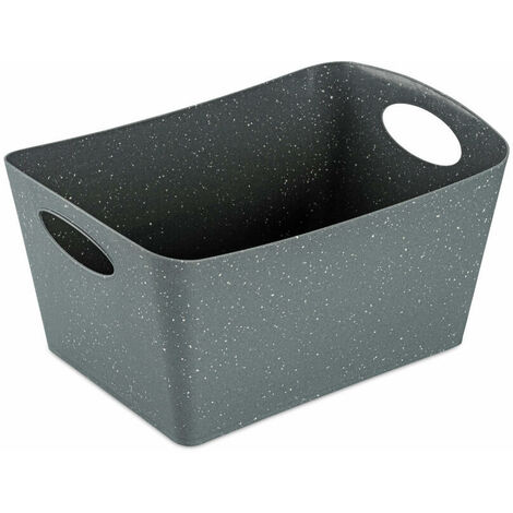 Koziol Aufbewahrungsbox Boxxx M, Kiste, Bottich, Organic Recycled, Recycled Ash Grey, 3.5 L, 1404120