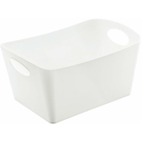 Koziol Aufbewahrungsbox Boxxx M, Kiste, Bottich, Organic Recycled, Recycled White, 3.5 L, 1404125