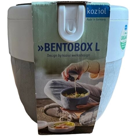 koziol BENTOBOX L für Snacks, Lunchbox Organic Kunststoff, 4-tlg.,ca. 13x13,5x13,5cm inkl. 2 Minidosen