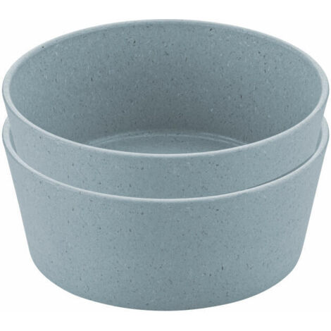 Koziol Miska CONNECT Set mit 2 stapelbaren blauen Schalen 400 ml