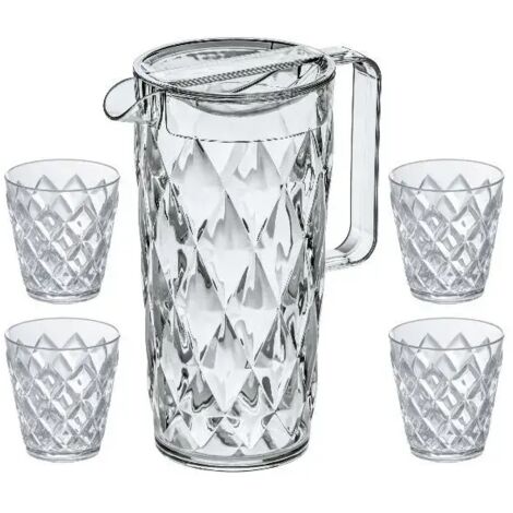 KOZIOL SET CRYSTAL 4 VERRES + PICHET 1.6L 4007535