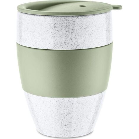 Koziol Taza térmica moderna negra 400 ml 12,5 cm