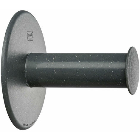 Koziol WC-Rollenhalter Plug N Roll, Toilettenpapierhalter, Organic Recycled, Recycled Ash Grey, 1410120