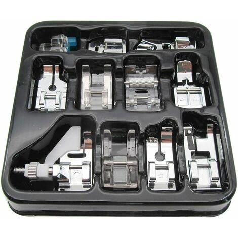 KP-19044 11 pièces pied-de-biche Kit de Machine à coudre ménage bricolage pièces de rechange accessoires adapté pour Machine à coudre Brother Singer Janome