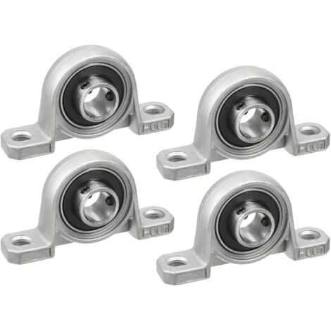 KP001 Lot de 4 roulements à billes 12 mm en alliage de zinc avec alésage vertical auto-alignement pour essieu, arbre et machine, accessoires d'imprimante 3D