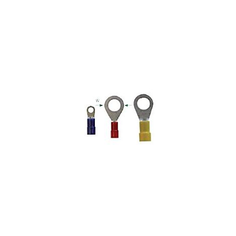Kps 702200011 terminali Preaislados, rotondo, 1.5 mm² – 2.5 mm² sezione del driver, 14 mm larghezza, 100 pacchetto, blu