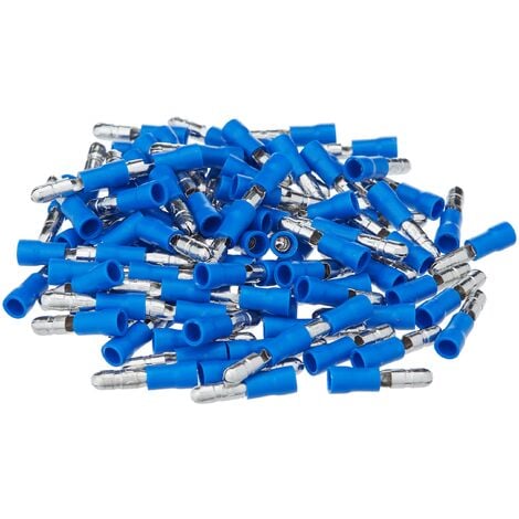 BLISTER 10 PEZZI SPINOTTI BM CILINDRICI MASCHIO 2,5 Ø 4 mm COLOR BLU