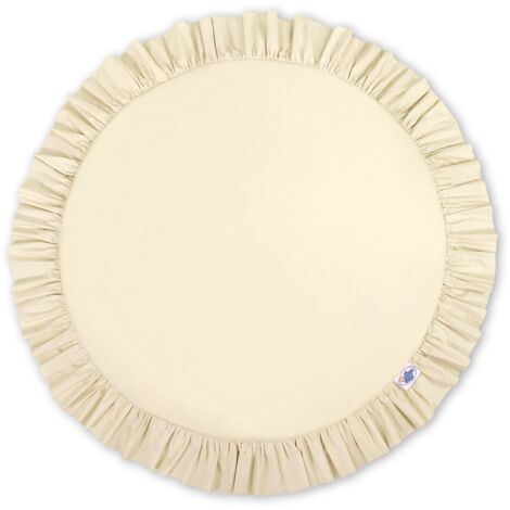 Krabbeldecke mit Rüschen - creme