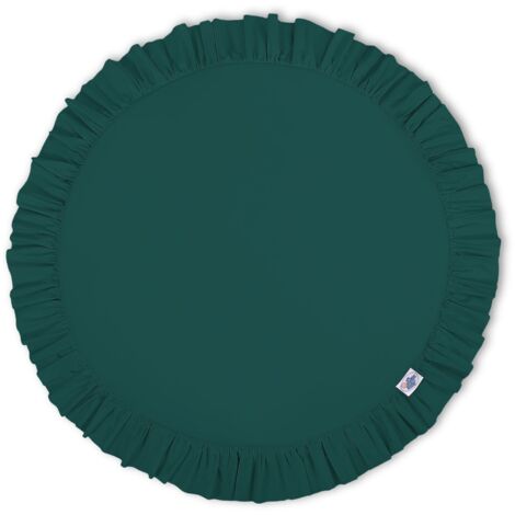 Krabbeldecke mit Rüschen - flaschengrün