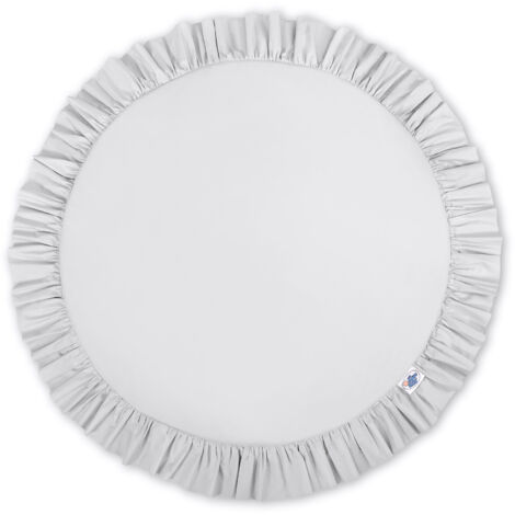 Krabbeldecke mit Rüschen - grau