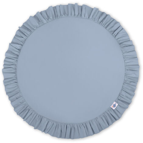 Krabbeldecke mit Rüschen - schmutziges Blau