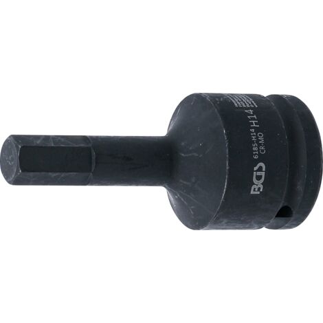 Kraft-Bit-Einsatz  Länge 100 mm  Antrieb Innenvierkant 20 mm (3/4")  Innensechskant 14 mm