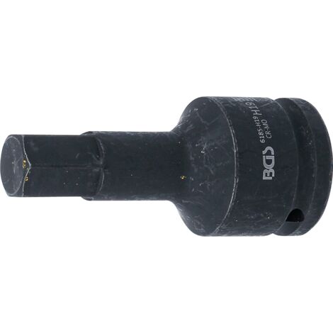 Kraft-Bit-Einsatz  Länge 100 mm  Antrieb Innenvierkant 20 mm (3/4")  Innensechskant 19 mm