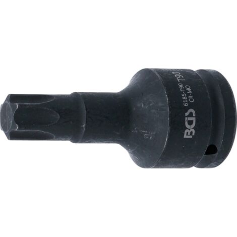 Kraft-Bit-Einsatz  Länge 100 mm  Antrieb Innenvierkant 20 mm (3/4")  T-Profil (für Torx) T90