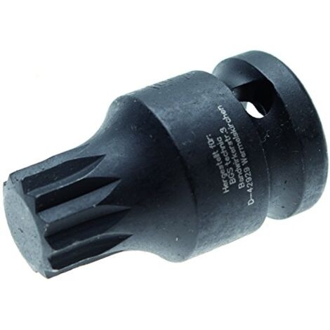 Kraft-Bit-Einsatz  Länge 43 mm  Antrieb Innenvierkant 12,5 mm (1/2")  Innenvielzahn (für XZN) M16