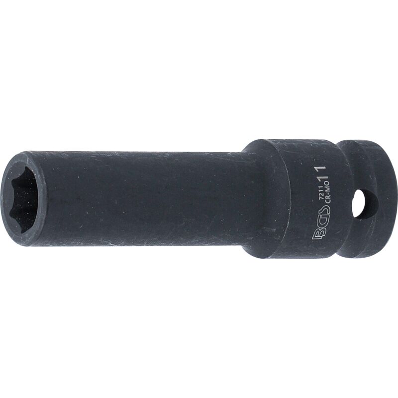 Image of Kraft-Steckschlüssel-Einsatz Sechskant, tief Antrieb Innenvierkant 12,5 mm (1/2') sw 11 mm