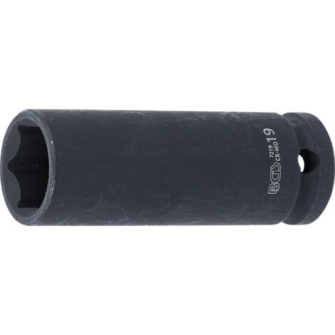 Kraft-Steckschlüssel-Einsatz Sechskant, tief  Antrieb Innenvierkant 12,5 mm (1/2")  SW 19 mm
