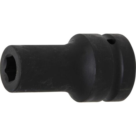 Kraft-Steckschlüssel-Einsatz Sechskant, tief  Antrieb Innenvierkant 25 mm (1")  SW 17 mm