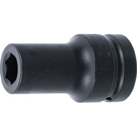 Kraft-Steckschlüssel-Einsatz Sechskant, tief  Antrieb Innenvierkant 25 mm (1")  SW 19 mm