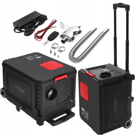 JARDIBRICODECO KRAFT&DELE 9kW Tragbar Dieselheizung mit geschlossener Brennkammer 12/24/230V Standheizung Auto Kraftstoff Ölheizung Ölheizgerät Luftheizung