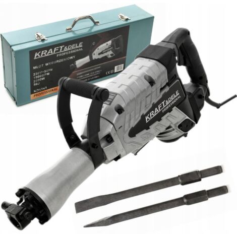 Kraft&Dele Abbruchhammer 3200W 65J Stemmhammer SDS-HEX Meißelhammer Schlaghammer + Koffer
