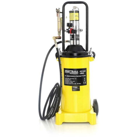 KRAFT&DELE  Pneumatische Druckluft-Fettpresse, 15L,  für Profis für Schmierarbeiten, an Kfz und Maschinen