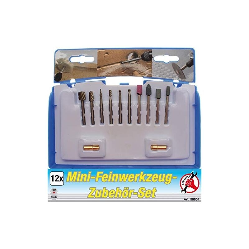 Kraftmann 50804 jeu daccessoires pour mini-outil de précision 12 pièces