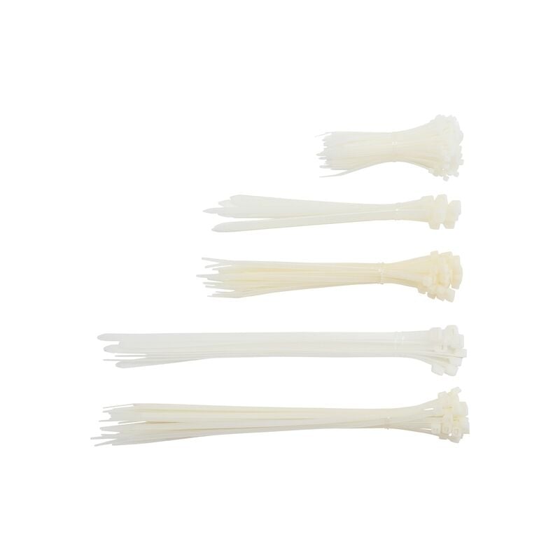 Bgs Technic - kraftmann 80778 assortiment de colliers plastique blanc 100 - 300 mm 250 pièces
