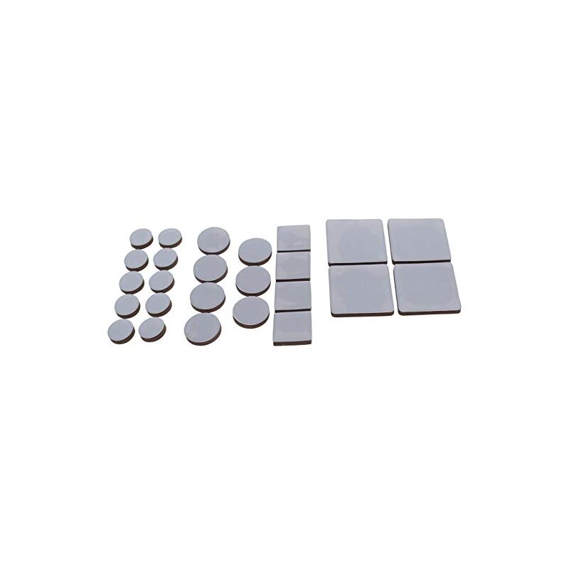 Kraftmann - 80861 jeu de protections antidérapants gris 25 PIÈCES