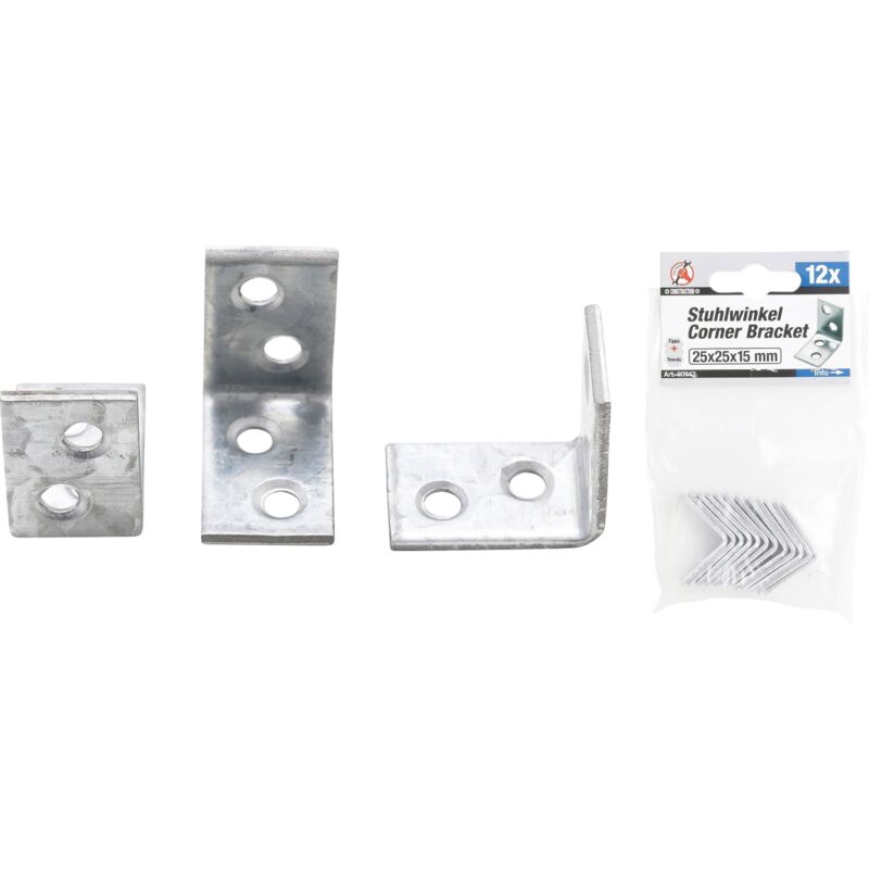 

BGS technic Escuadras | 25 x 25 x 15 mm | 12 piezas