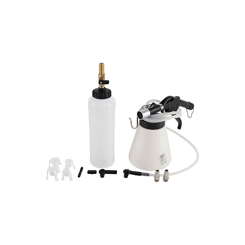 18087 PURGE DE FREINS PNEUMATIQUE, BLANC/NOIR, SET DE 7 PIÈCES - Kraftmann