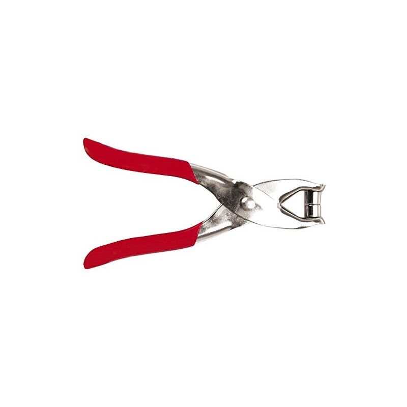Bgs Technic - kraftmann 75830 pince à illets avec 100 illets ronds, argent/rouge, 4,5 mm