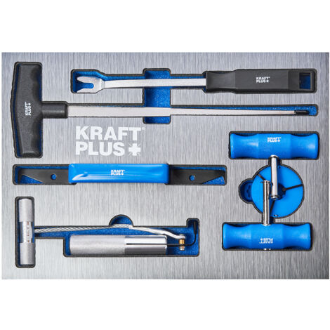 Kraftplus – Coffret multi-outils démontage pare-brise 7 pcs – Outils de découpe pour vitres collées – Utilisation professionnelle