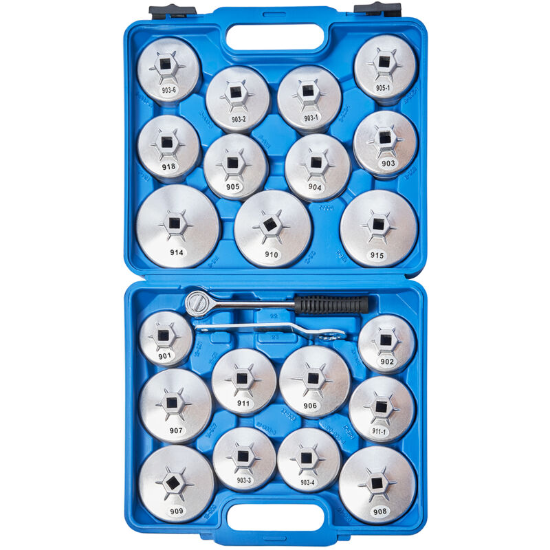 Kraftplus - K.210-3523 Jeu de clé cloches pour filtre à huile couvercle d'aluminium - 23 pcs