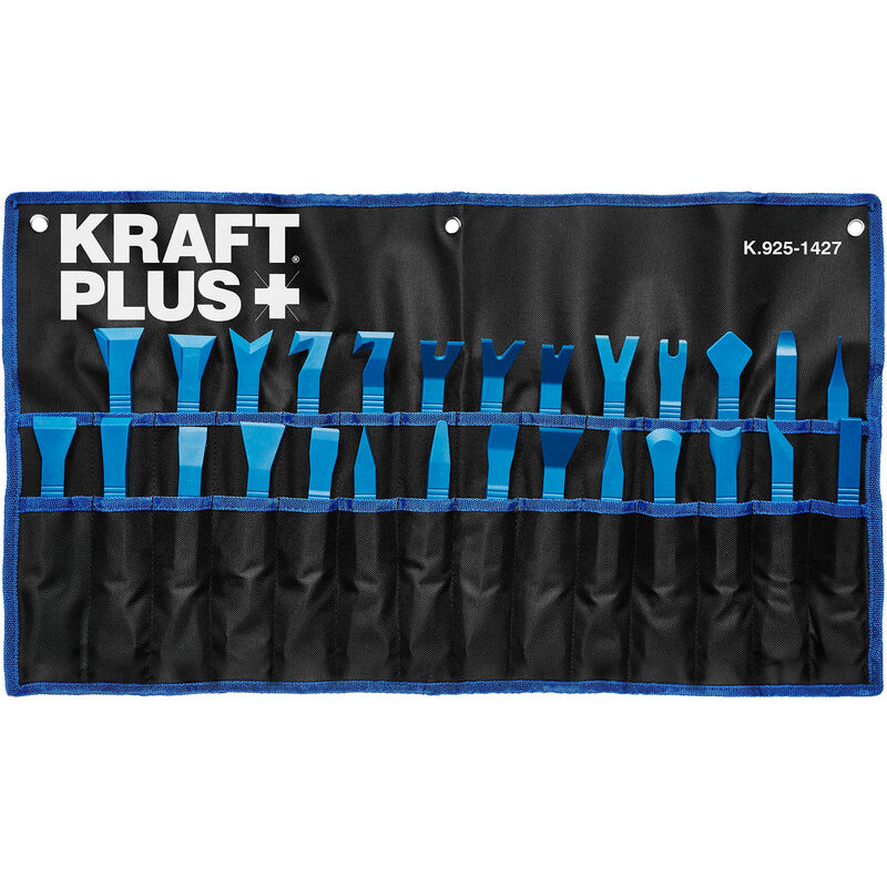 Kraftplus - K.925-1427 Kit extracteurs de garniture démontage voiture auto outils de démontage des pièces plastiques de véhicules - 27 pcs