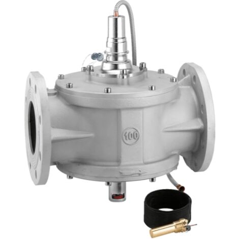 Kraftstoff-Absperrventil. DN 100, Kalibrierung 120 °C, Kapillare 5 m. Caleffi 540102  100 - 120 °C