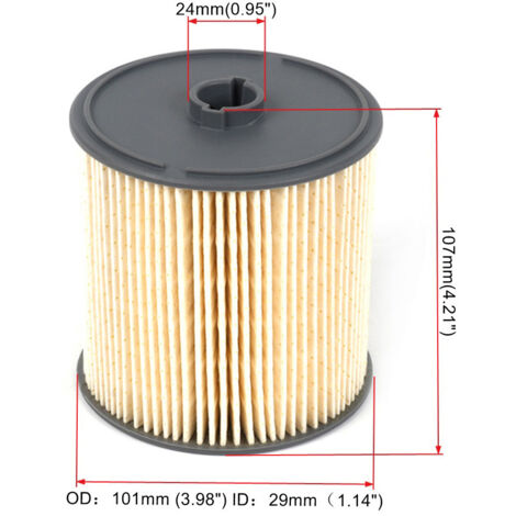 Kraftstofffilter für Fahrzeuge, kompatibel mit Dodge Ram Dieselmotoren, Teilenummer 68436631AA, einzeln erhältlich.