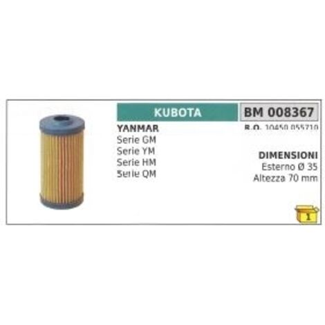 Kraftstofffilter KUBOTA GM - YM - HM - QM Serie Rasentraktor 10450.055710