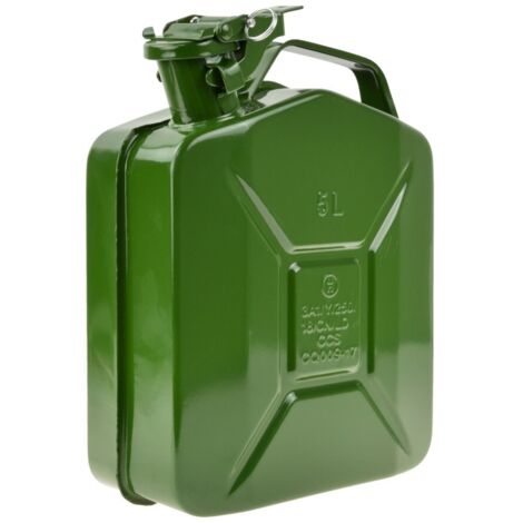 Kraftstoffkanister Benzinkanister Stahlblech, grün 5 Liter