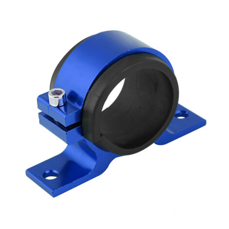 Kraftstoffpumpen-Montagehalterung, 50-mm-Kraftstoffpumpen-Montagehalterung aus Aluminiumlegierung  Einzelne Filterklemmen-Montagehalterung (Blau)
