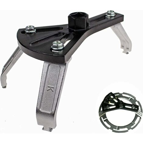 Kraftstoffpumpen-Sicherungsring – Kraftstoffpumpen-Arretierwerkzeug – verstellbarer Ölpumpen-Entfernerschlüssel – Motorrad-Autozubehör (3 Backen)