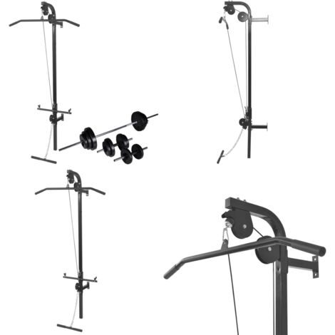 Kraftturm zur Wandmontage mit Lang- und Kurzhantel-Set 30,5 kg - Klimmzugstation - Klimmzugstationen - Home & Living