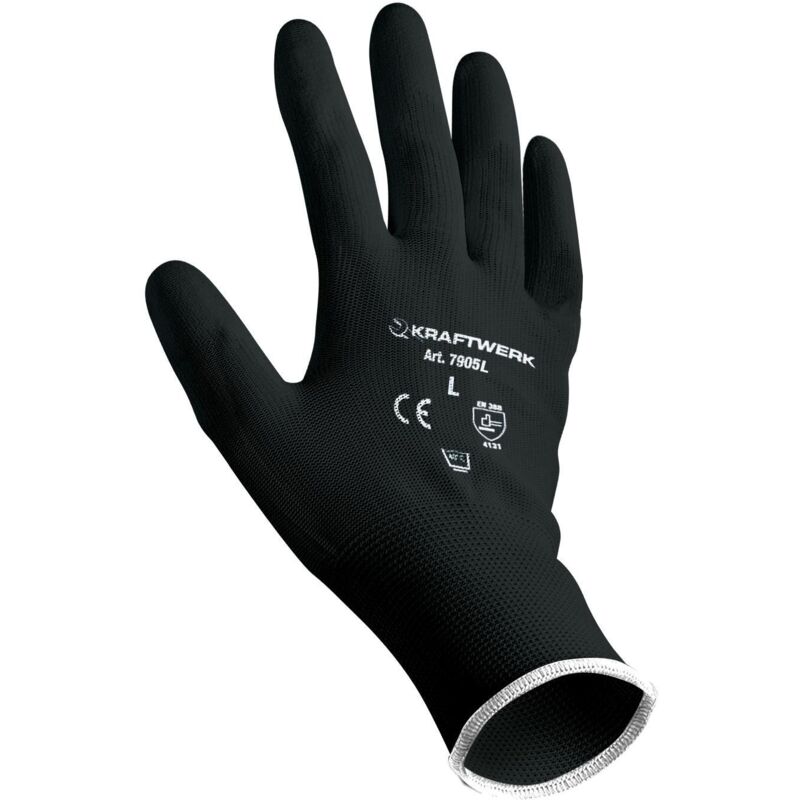 Guantes pu, talla l (12 pzs.)